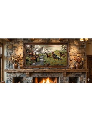 Believe Freedom Jakarlı Dokuma Goblen Dekoratif Çerçevesiz Pano Tablo 70*140