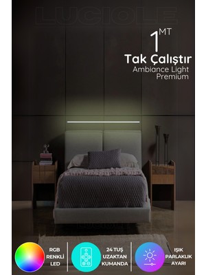 PremiumPort Renkli Uzaktan Kumandalı LED Abajur ve Aplik, Gece Lambası, Lambader