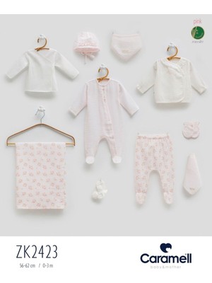 Caramell My Baby Kumsal Müslin Tulumlu 10 Lu Hastane Cıkısı 2423