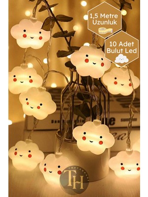 Winnie Baby Bulut LED Işık Aydınlatma Sevimli Bulut Tasarımlı 10 Bulut LED Işıklı Gece Lambası