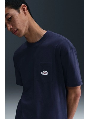 Nike MAX90 Sneaker Loose Fıt T-Shirt Erkek Günlük Pamuklu Tişört Lacivert