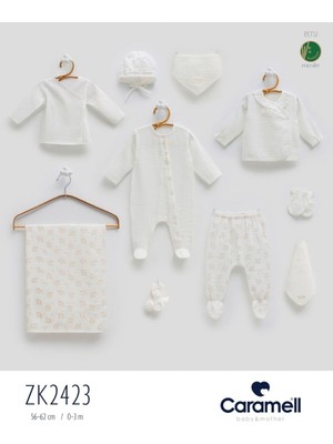 Caramell My Baby Kumsal Müslin Tulumlu 10 Lu Hastane Cıkısı 2423