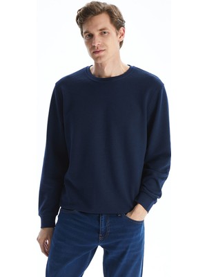 Lc Waikiki Yeni Sezon Bisiklet Yaka Uzun Kollu Baskılı Erkek Sweatshirt