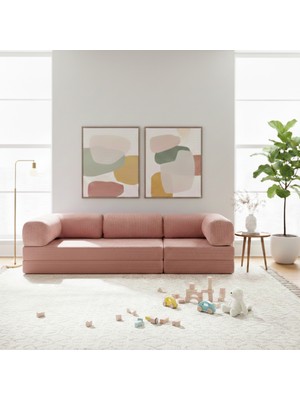 Nwin Home Linea Long 100x300 cm Modern Modüler Köşe Koltuk - Çok Amaçlı Yer Minderi Yatak Dinlenme Seti