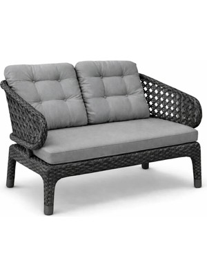 Çavdar Group Cenevre 2'li Raddan Koltuk 2 Kişilik El Örmesi Bank Bahçe Balkon Teras Koltuğu