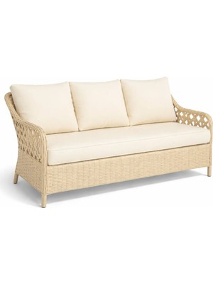 Çavdar Group Icon 3'lü Raddan Koltuk 3 Kişilik El Örmesi Bank Bahçe Balkon Teras Koltuğu