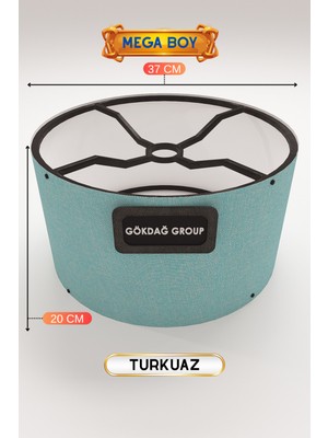 PremiumPort Turkuaz Renkli 37 cm Mega Boy Lambader Başlığı, Kolay Kurulum