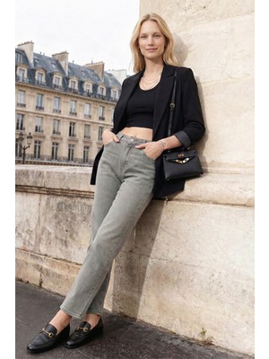 Lela Regular Fit Kruvaze Yaka Desenli Astar Detaylı Ceket Bayan Ceket 6927560