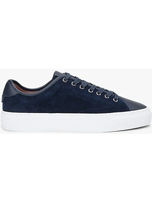 Tommy Hilfiger Premıum Dress Leather Mıx Erkek Mavi Sneakers - FM0FM05842