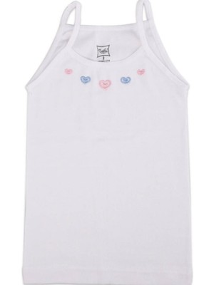 Tutku Kız Çocuk Ip Askılı Atlet 6lı Paket Beyaz 5 Esnek Kumaş ve Nefes Alabilir Özellikler