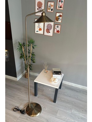 PremiumPort Hareketli Metal Lambader, Modern Dekoratif Aydınlatma, Oturma ve Çalışma Alanı