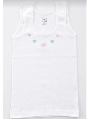 Tutku 0166 Kız Çocuk Kalın Askılı Atlet 6 Adet Beyaz 5 Standart Beden Nefes Alabilir Özellik