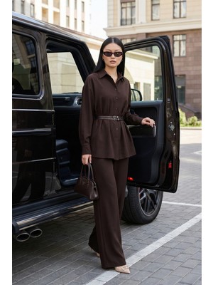 Lela Regular Fit Kemer Detaylı Yüksek Bel Takım Bayan Takım 6928887