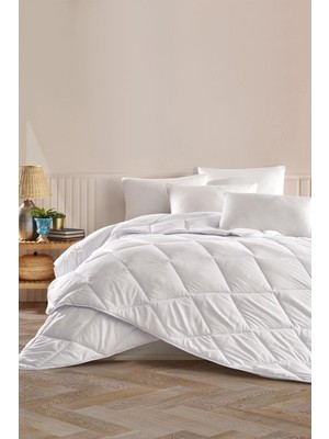 Elart Mikrofiber Silikon Yorgan ve 2 Yastık Set (Vakumlu) Beyaz