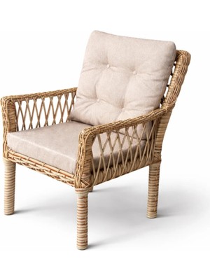 Çavdar Group Oslo Tekli Raddan Bahçe Koltuğu Bahçe Balkon Teras Tekli Minderli Sandalye Koltuk