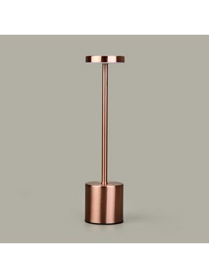 PremiumPort Şarjlı Dokunmatik Masa Lambası, 31 Cm, Rose Renkli, Şık ve Kullanışlı