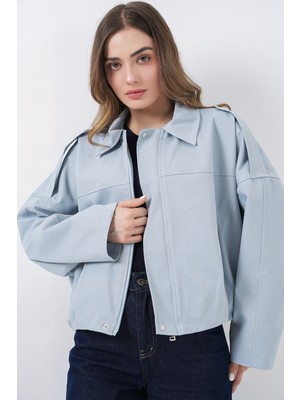 Bigdart Kadın Kot Bomber Ceket 0737 - Mavi