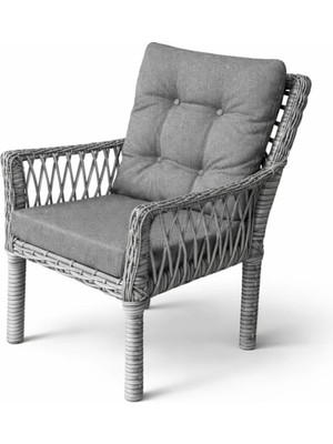 Çavdar Group Oslo Tekli Raddan Bahçe Koltuğu Bahçe Balkon Teras Tekli Minderli Sandalye Koltuk