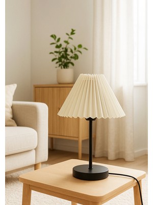 PremiumPort Modern Siyah Metal Abajur, Şık ve Zarif Tasarım, Evinize Şıklık Katın