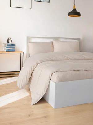 Patron Shoes Fermuarlı Çantalı Çift Kişilik %100 Pamuk Saten Lastikli Çarşaflı Nevresim Takımı