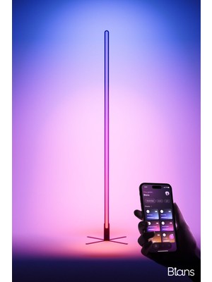 PremiumPort Siyah LED Lambader, Sese Duyarlı, Mobil Uygulama, Animasyonlu, Modern Tasarım