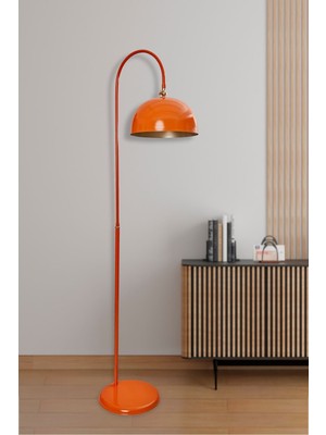 PremiumPort Modern Turuncu Metal Yerden Aydınlatma, Şık ve Estetik Tasarım