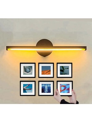 PremiumPort Sök Tak Kare Siyah Aplik Lamba Seti, Kendinden Yapışkanlı, Pilli, 7'li