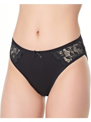 Tutku Kadın 6'lı Paket Karışık Renk Dantelli Bikini Külot-Karışık-Standart