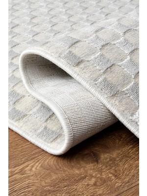 Sere Serpe Bohem Halı Tozumaz Modern Salon Oturma Odası Yolluk Antialerjik Gri