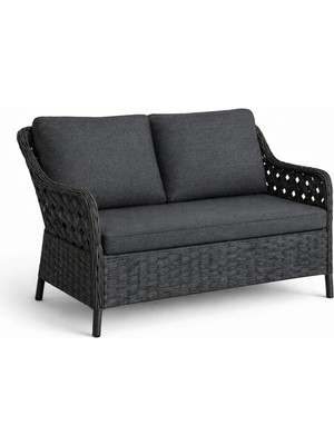 Çavdar Group Icon 2'li Raddan Koltuk 2 Kişilik El Örmesi Bank Bahçe Balkon Teras Koltuğu