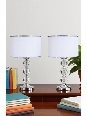 PremiumPort Şık Cam Taş Serisi Masa Abajuru ve Gece Lambası, Dekoratif Aydınlatma