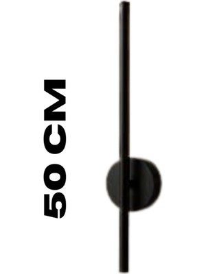 PremiumPort Siyah Ince Çizgi LED Duvar Aydınlatması 50CM Dekoratif ve Modern