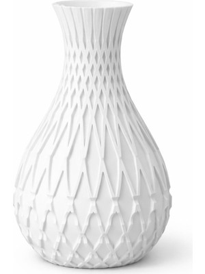 Yami Ivory - Beyaz Tasarım Vazo (3d Üretim)
