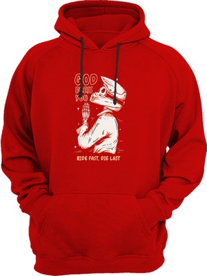 Widi Ride Fast Die Last Baskılı Sweat-Shirt