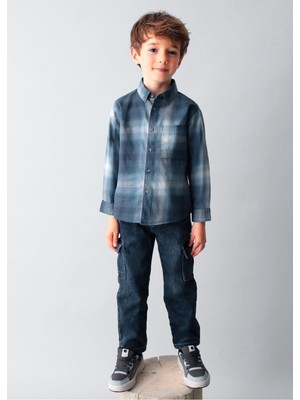 Mayoral Erkek Çocuk Ekose Gömlek Lacivert