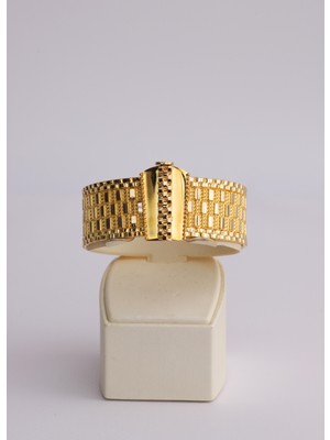 Narin Mücevherat Nar-In Altın Mücevherat Desenli Modern Altın Kelepçe 23