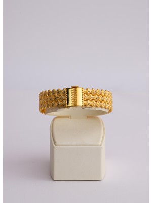 Narin Mücevherat Nar-In Altın Mücevherat Desenli Modern Altın Kelepçe 26