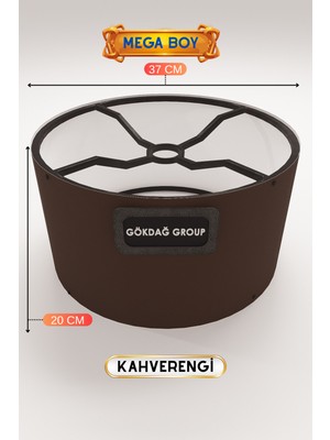 PremiumPort Kahverengi Lambader Başlığı, 37 Cm, Mega Boy, Kolay Kurulum