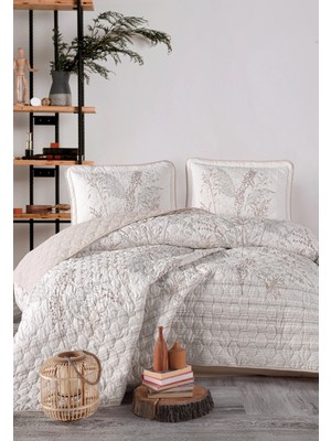 Clasy Ranforce %100 Pamuk Çift Kişilik Yatak Örtüsü Betina Taş Rengi