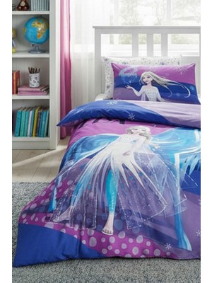 Özdilek Frozen Snow Disney Lisanslı Lastikli Fitted Çarşaf Çocuk Nevresim Takımı Tek Kişilik - Krem
