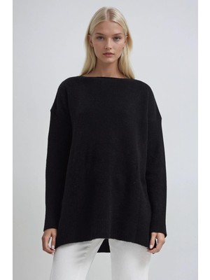 Lijuri Sırt Dekolteli Salaş Triko Kazak 1415