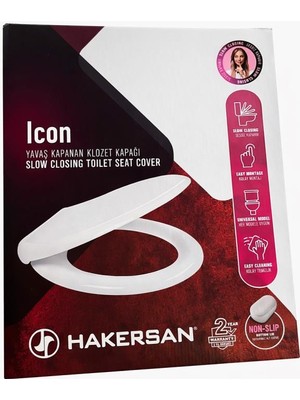 Hakersan Icon Yavaş Kapanan Klozet Kapağı