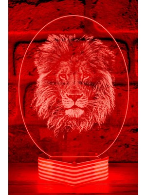 PremiumPort 3D Aslan Temalı Taraftar Lamba, Kolay Kullanım ve Şık Tasarım