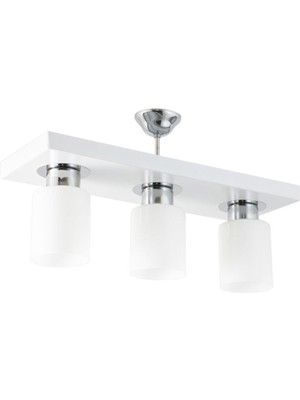 PremiumPort Modern Üçlü Dikdörtgen Spor Model Beyaz Avize, Şık ve Zarif Tasarım