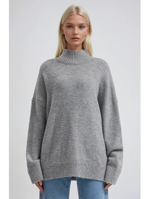 Lijuri Geniş Lastikli Oversize Triko Kazak 1414