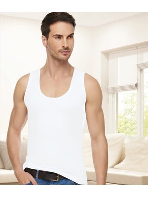 Tutku Elit 3'lü Erkek Modal Elestan Askılı Atlet-Beyaz-2xl