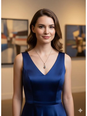 Eski Yeni Antik Zirkon Taşlı Kalp Kolye