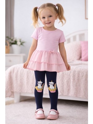 Gigi Giyim Baskılı Kız Çocuk Külotlu Çorap