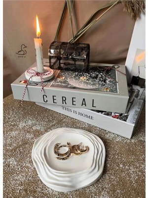 CasadiDuck Su Dalgası Asimetrik Dekoratif Tabak 16-16CM 3’lü