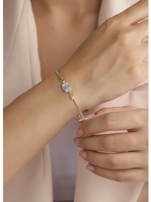 Narin Mücevherat Nar-In Altın Mücevherat Tektaşlı Italyan Zincir Altın Bileklik 004